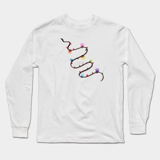 Christmas light made of colorful light bulbs Long Sleeve T-Shirt